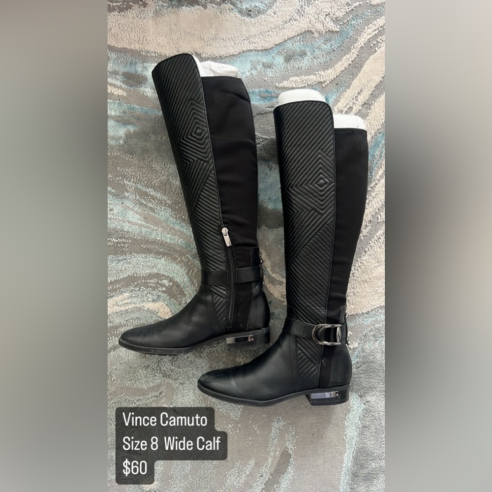 Black Wide Calf knee boot